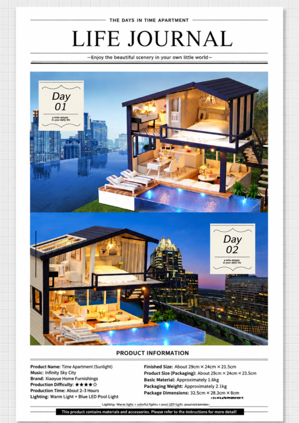 1 DIY Mini House Cute Room Big Villa Time Apartment factory service